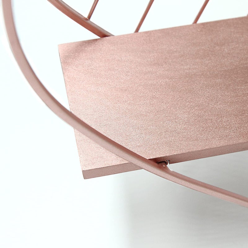 Afuly Floating Shelves for Wall, Cute Heart Wall Shelf Pink Funky Organizer Small Hanging Trinket Storage Aesthetic Room Decor for Bedroom Bathroom Hallway Entryway Vanity, Rose Gold - Image 4